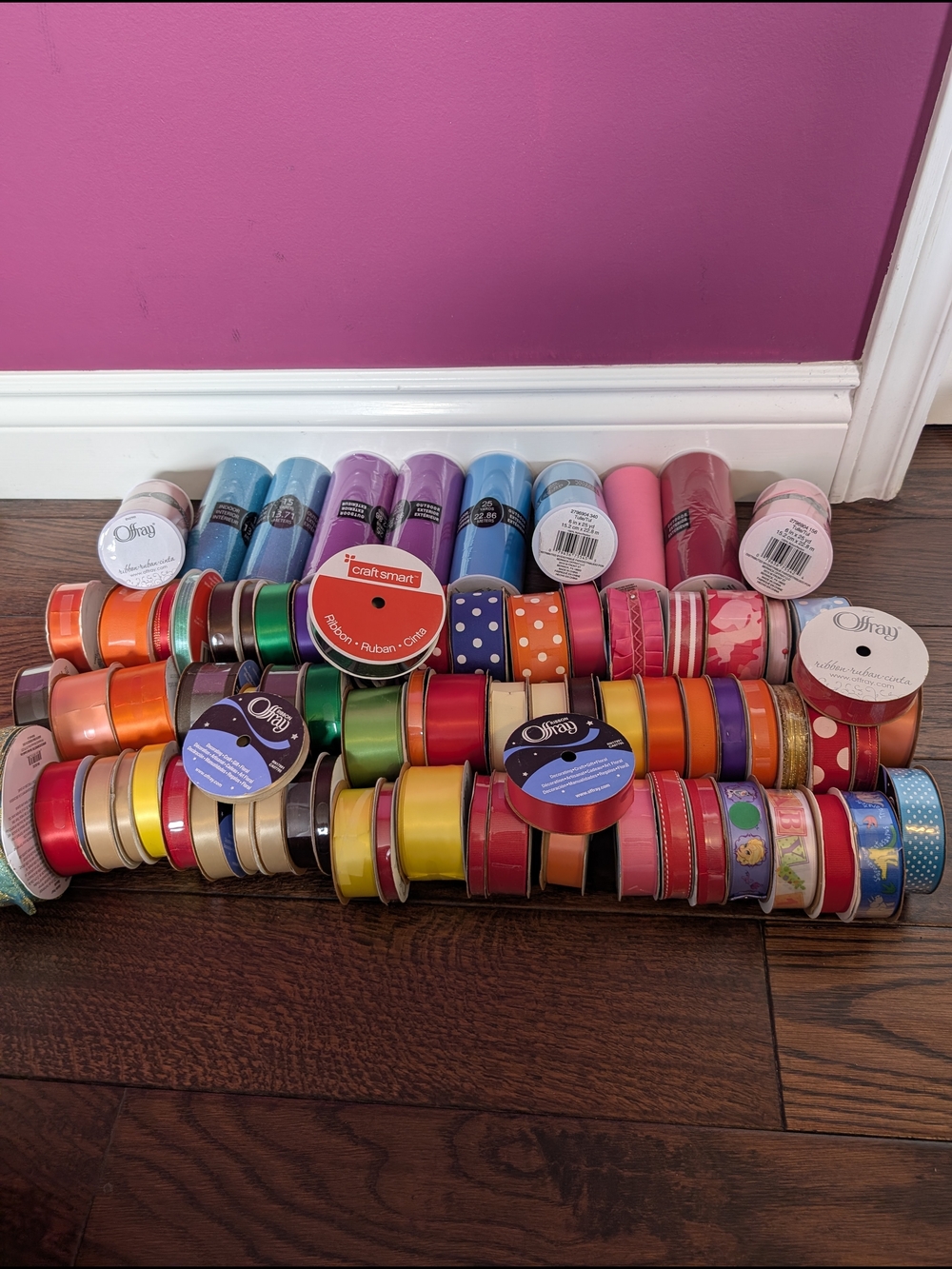 Assorted Colorful Ribbon Spools - Mixed Colors - Picture 2 of 3